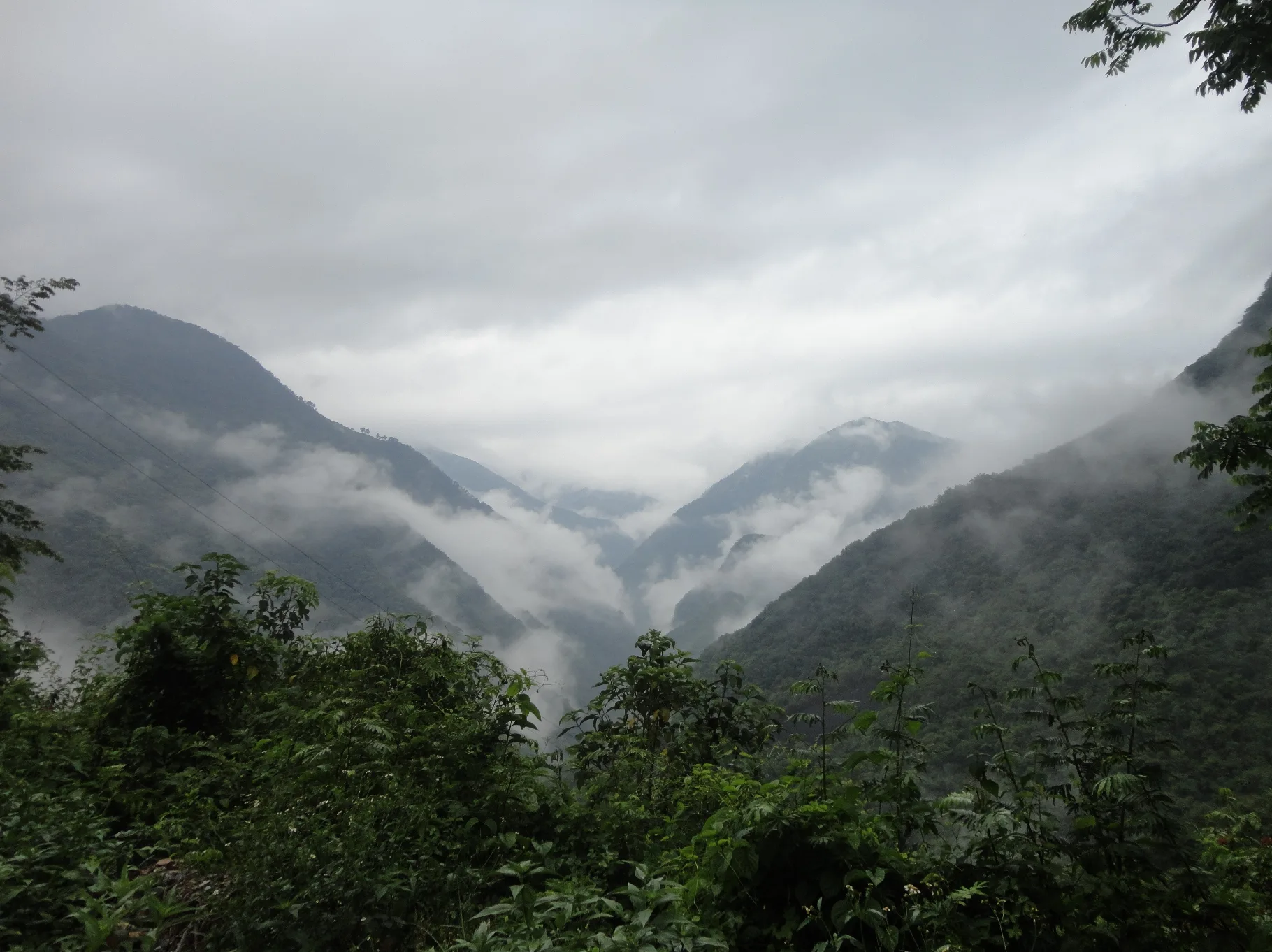 Mist settling into a Sierra Mixe valley